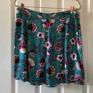 Loft women's floral Botanical Seamed Skirt swing style size 12